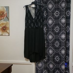 S L Fashions Black & Silver Holiday Party dress